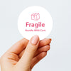 Fragile Handle With Care Stickers | Pink Packaging Labels for Small Business & Orders