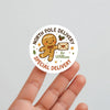 Gingerbread Personalised Christmas Stickers – North Pole Delivery Label - Sticksy Prints Australia