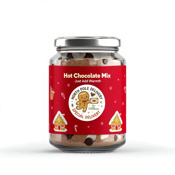 Gingerbread Personalised Christmas Stickers – North Pole Delivery Label - Sticksy Prints Australia