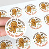 Gingerbread Personalised Christmas Stickers – North Pole Delivery Label