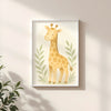 Giraffe Nursery Wall Art Print | Safari Animal Watercolour | Digital Download