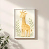 Giraffe Nursery Wall Art Print | Safari Animal Watercolour | Digital Download