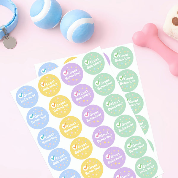 Great Behaviour Pet Training Reward Stickers | Positive Reinforcement Stickers for Dogs & Puppies