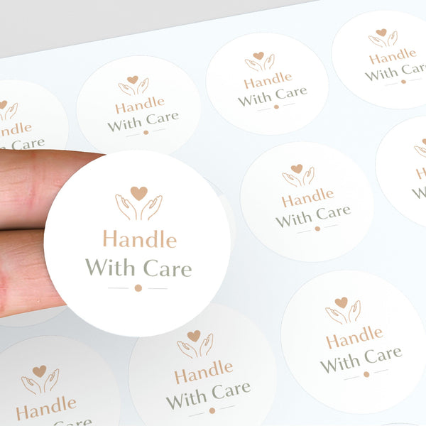 Handle With Care Stickers | Fragile Packaging Labels | Small Business Shipping Stickers Australia
