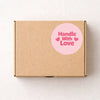 Handle With Love Stickers | Cute Fragile Parcel Labels for Small Businesses - Sticksy Prints Australia