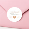 Handmade With Care Stickers | Small Business Packaging Labels | Neutral Handmade Stickers Australia