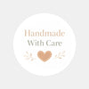 Handmade With Care Stickers | Small Business Packaging Labels | Neutral Handmade Stickers Australia