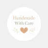 Handmade With Care Stickers | Small Business Packaging Labels | Neutral Handmade Stickers Australia - Sticksy Prints Australia