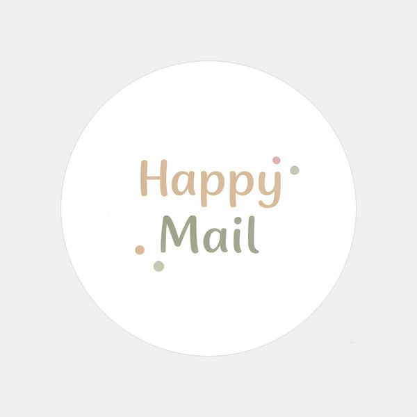 Happy Mail Stickers | Neutral Packaging Stickers for Small Business | Mail Order Stickers Australia