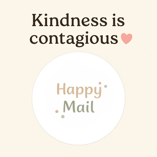 Happy Mail Stickers | Neutral Packaging Stickers for Small Business | Mail Order Stickers Australia