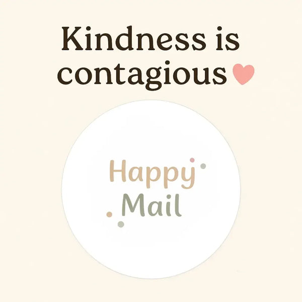 Happy Mail Stickers | Neutral Packaging Stickers for Small Business | Mail Order Stickers Australia - Sticksy Prints Australia