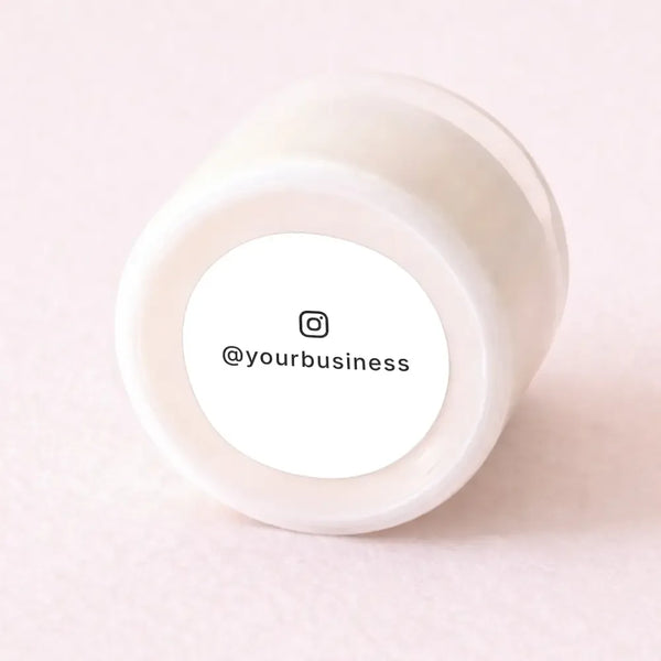 Instagram Handle Stickers | Round Social Media Branding Labels - Sticksy Prints Australia
