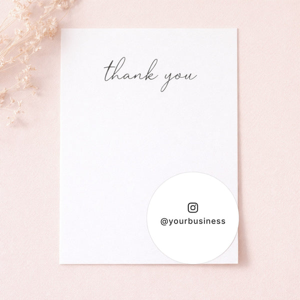 Instagram Handle Stickers | Round Social Media Branding Labels