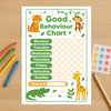 Jungle Animal Good Behaviour Chart for Kids – Printable (A4)