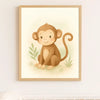 Jungle Animal Wall Art Set Lion Elephant Giraffe Monkey PDF Printable Download