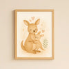 Kangaroo Nursery Wall Art Print – Australian Animal Watercolour (Digital Download)