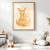 Kangaroo Nursery Wall Art Print – Australian Animal Watercolour (Digital Download)