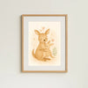 Kangaroo Nursery Wall Art Print – Australian Animal Watercolour (Digital Download)