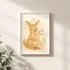 Kangaroo Nursery Wall Art Print – Australian Animal Watercolour (Digital Download)