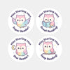 Kawaii Owl Reading Reward Stickers | Personalised Teacher Literacy Stickers - Sticksy Prints Australia
