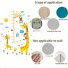 Jungle Giraffe & Monkey Height Chart - Removable Nursery Wall Sticker - Sticksy Prints Australia
