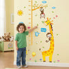 Jungle Giraffe & Monkey Height Chart - Removable Nursery Wall Sticker - Sticksy Prints Australia