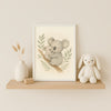 Koala Nursery Wall Art Print – Australian Animal Watercolour (Digital Download)