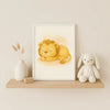Lion Nursery Wall Art Print – Safari Animal Watercolour (Digital Download)