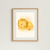 Lion Nursery Wall Art Print – Safari Animal Watercolour (Digital Download)