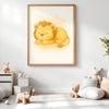 Lion Nursery Wall Art Print – Safari Animal Watercolour (Digital Download)