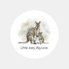 Little Joey, Big Love Wallaby Sticker – Tasmanian Mother & Joey Wildlife - Sticksy Prints Australia