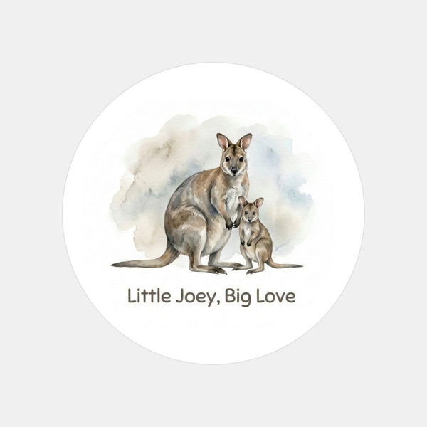 Little Joey Big Love Wallaby Sticker – Tasmanian Mother & Joey Wildlife