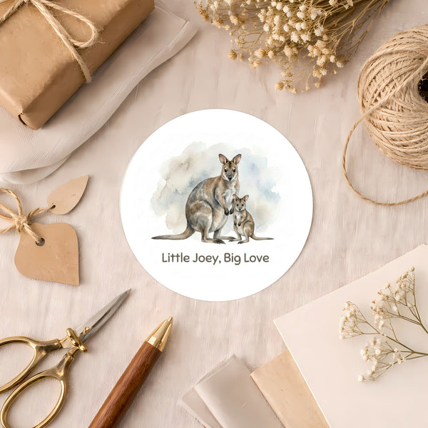 Little Joey Big Love Wallaby Sticker – Tasmanian Mother & Joey Wildlife