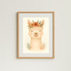 Llama Nursery Wall Art Print | Boho Animal Watercolour | Digital Download