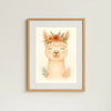 Llama Nursery Wall Art Print | Boho Animal Watercolour | Digital Download
