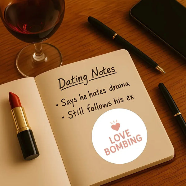 Love Bombing Sticker – Funny Dating Sticker for Journals, Planners & Self-Reflection - Sticksy Prints Australia