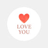 Love You Stickers – Minimal Valentine Gift Seals - Sticksy Prints Australia