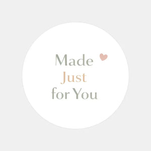 Made Just For You Stickers | Neutral Small Business Packaging Labels | Handmade Order Stickers Australia