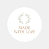 Made With Love Stickers – Elegant Floral Handmade Packaging Seals