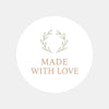 Made With Love Stickers – Elegant Floral Handmade Packaging Seals - Sticksy Prints Australia