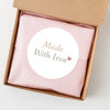 Made With Love Stickers | Small Business Packaging Labels | Handmade Thank You Stickers