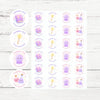 Magic Theme Birthday Thank You Stickers – Spell Book, Potions, Wand & Crystal Ball | Personalised Party Favour Labels - Sticksy Prints Australia
