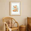 Mama & Baby Fox Nursery Print – Woodland Animal Wall Art Neutral Baby Room Decor Watercolour Fox Artwork Printable Kids