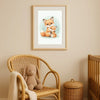 Mama & Baby Fox Nursery Print – Woodland Animal Wall Art Neutral Baby Room Decor Watercolour Fox Artwork Printable Kids