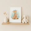 Mama & Baby Giraffe Nursery Print – Safari Nursery Wall Art Neutral Baby Room Decor Watercolour Giraffe Artwork