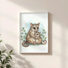 Mama & Baby Possum Nursery Print – Australian Animal Wall Art Neutral Baby Room Decor Watercolour Possum Artwork
