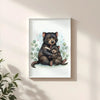 Mama & Baby Tasmanian Devil Nursery Print – Australian Animal Wall Art Neutral Baby Room Decor Watercolour Tassie Devil