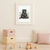 Mama & Baby Tasmanian Devil Nursery Print – Australian Animal Wall Art Neutral Baby Room Decor Watercolour Tassie Devil