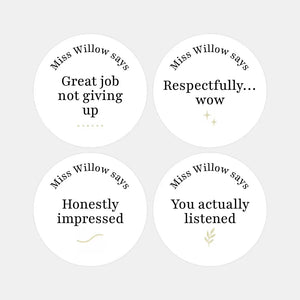 Minimalist Funny Teen Behaviour Stickers – Personalised Teacher Reward Stickers for High School Students