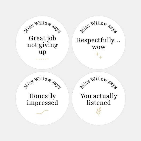 Minimalist Funny Teen Behaviour Stickers – Personalised Teacher Reward Stickers for High School Students